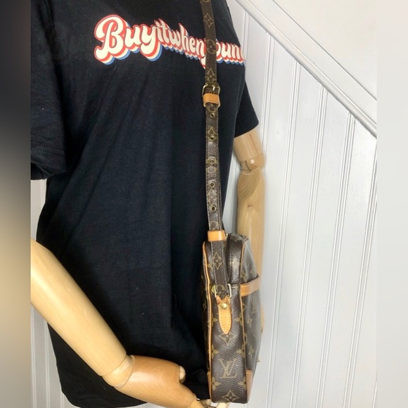 LOUIS VUITTON DANUBE PM Monogram Crossbody Shoulder Bag SL0919 with LV Dust Bag - Picture 6 of 17